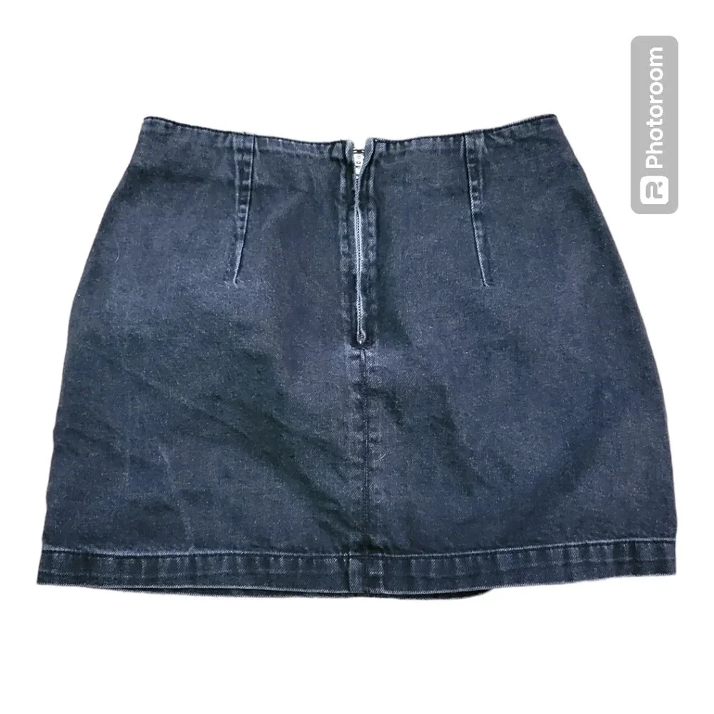 💕Top shop moto cross stitch mini skirt‎
